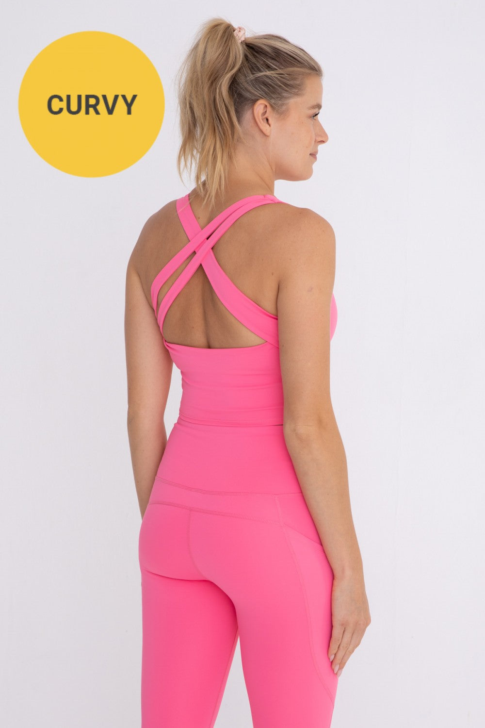 Essential High Waist Tummy Control Leggings with Side Pockets, view 4