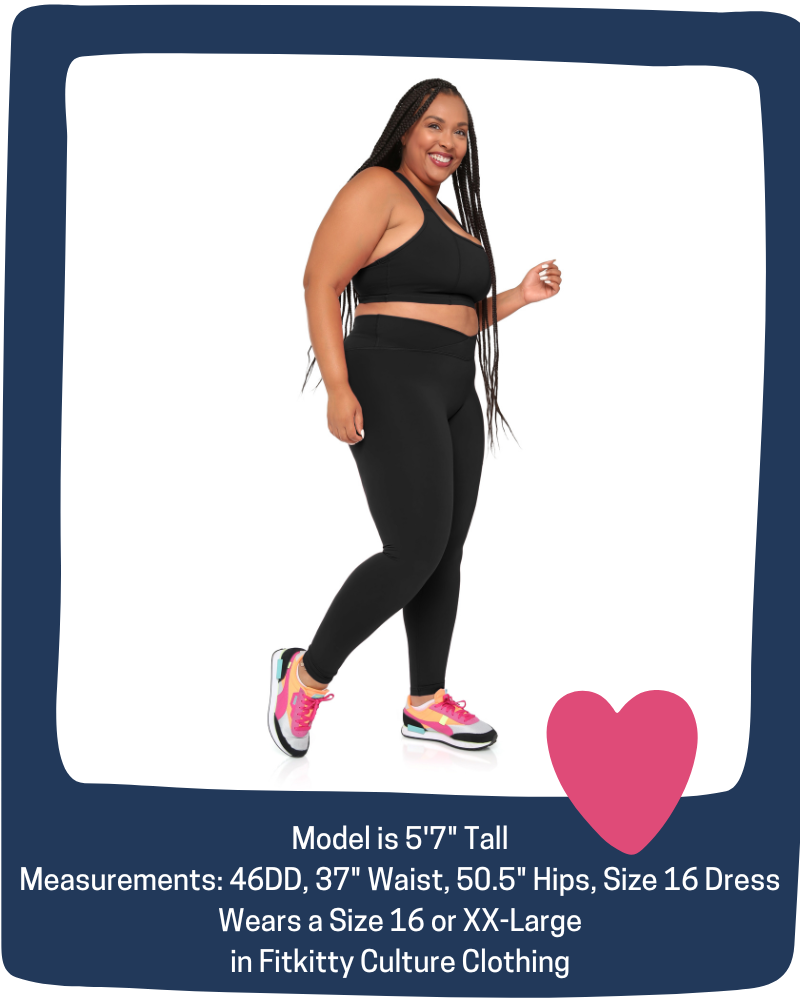 Model wearing BodyLove high-rise sculpting leggings