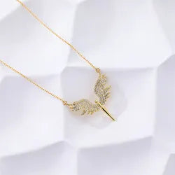 Celestial Guardian Angel Wing Necklace, necklace, House of Caelo, House of Caelo